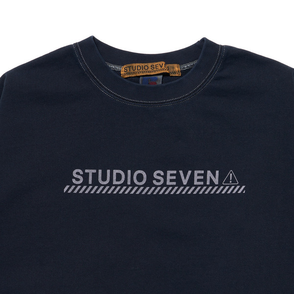 Russell Athletic Χ STUDIO SEVEN Logo Crew Sweatshirt 詳細画像 Yellow 1