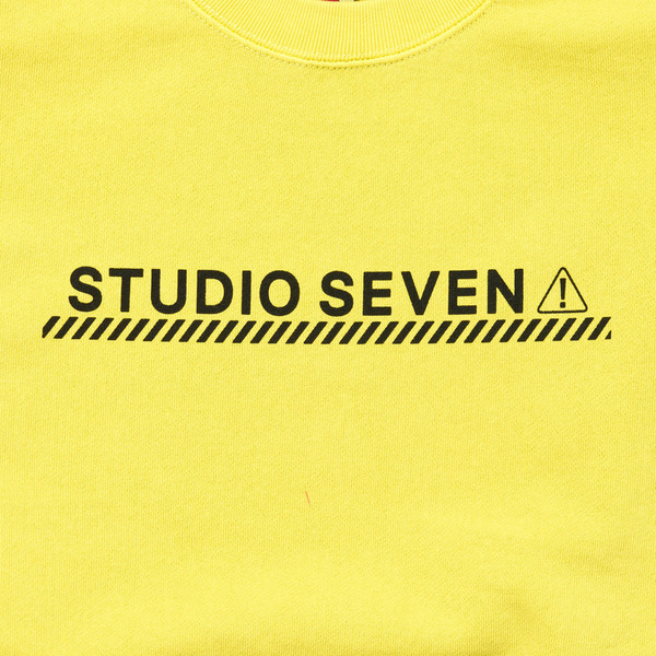 Russell Athletic Χ STUDIO SEVEN Logo Crew Sweatshirt 詳細画像 Yellow 2