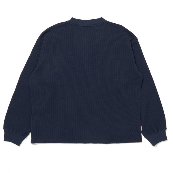 Side Button Waffle LS Tee 詳細画像 Salmon Pink 13