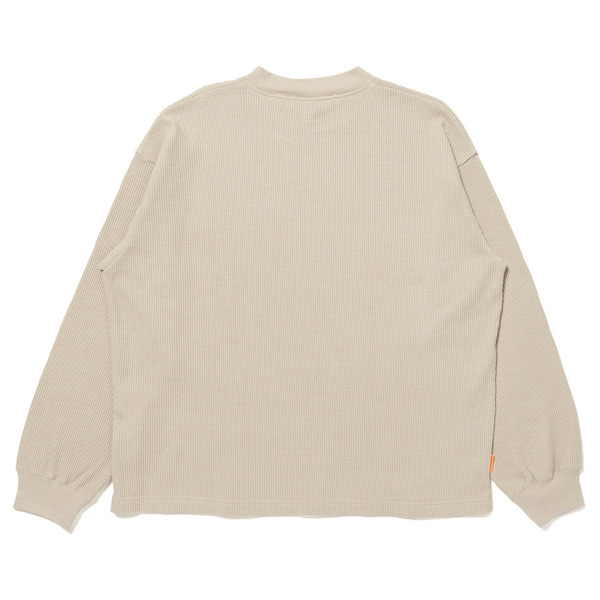 Side Button Waffle LS Tee 詳細画像 Salmon Pink 14