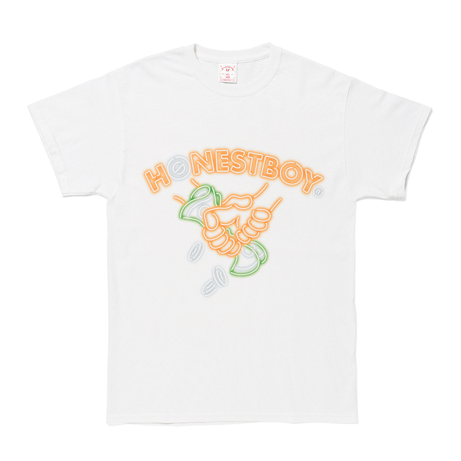 HONESTBOY Neon Bills SS Tee 詳細画像 White 1
