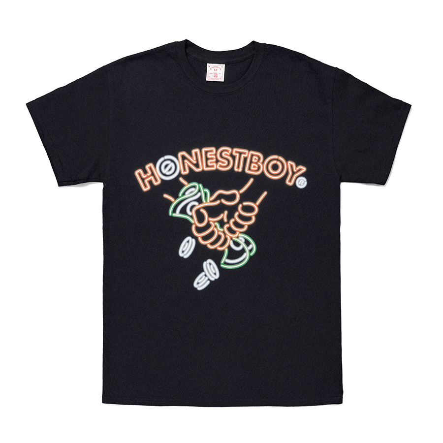 HONESTBOY Neon Bills SS Tee 詳細画像 Black 1