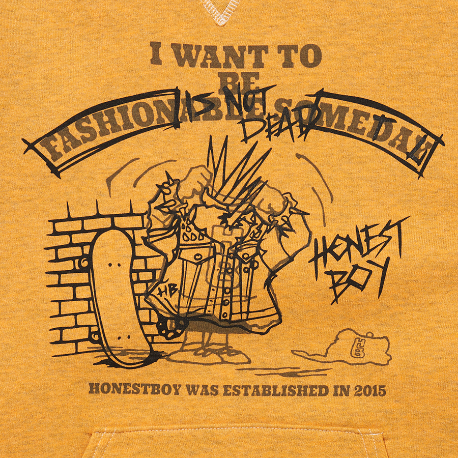 Russell Athletic x HONESTBOY "Change Clothes" Hoodie 詳細画像 Yellow 3