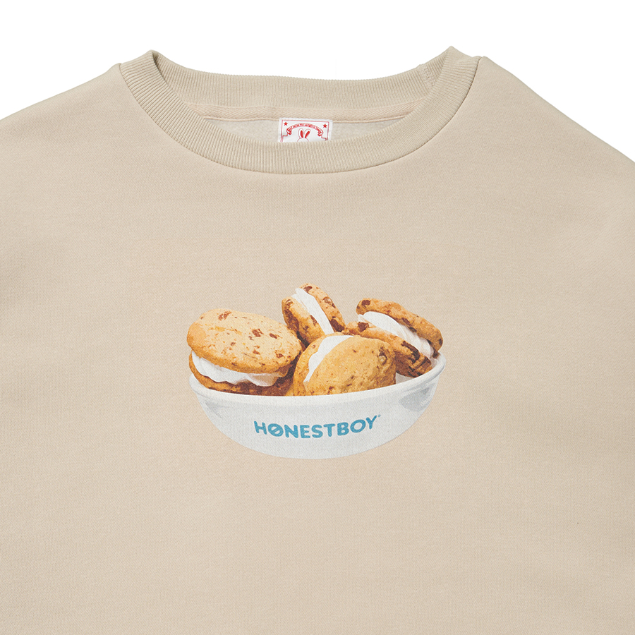 HONESTBOY Crew Sweat Shirt 詳細画像 Beige 1