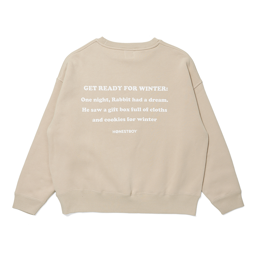 HONESTBOY Crew Sweat Shirt 詳細画像 Beige 7