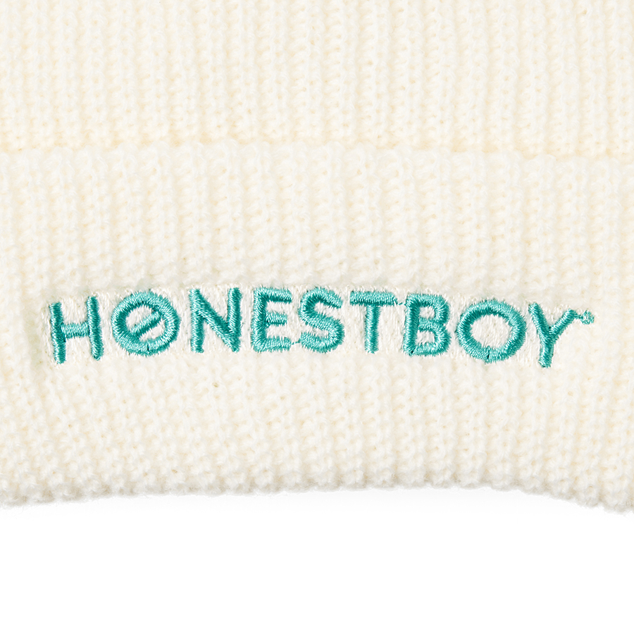 HONESTBOY Logo Knit Cap 詳細画像 White 1