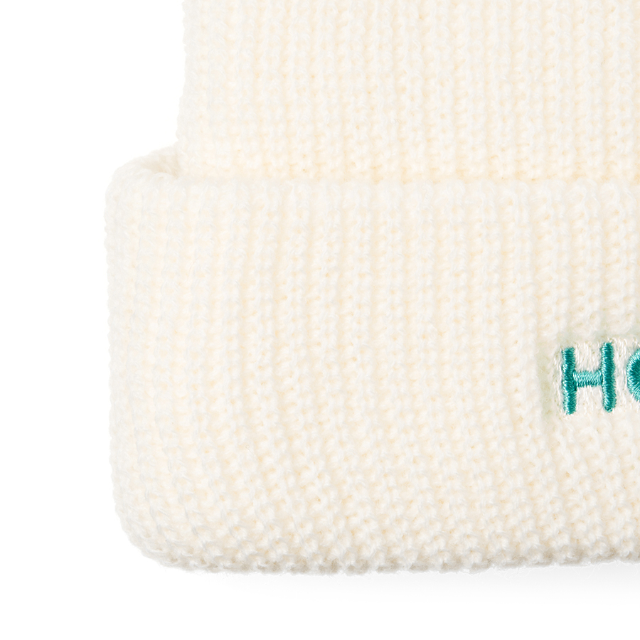 HONESTBOY Logo Knit Cap 詳細画像 White 2