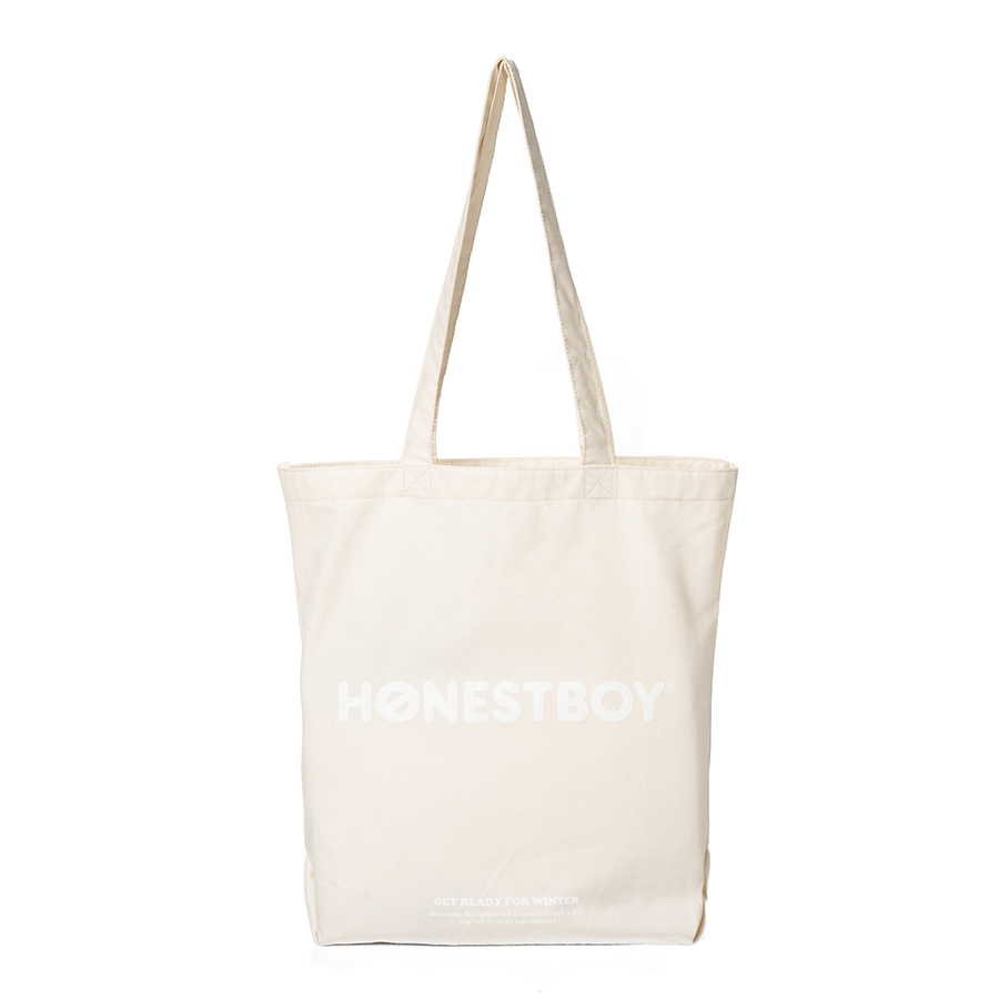 HONESTBOY Logo Tote Bag 詳細画像 Natural 1