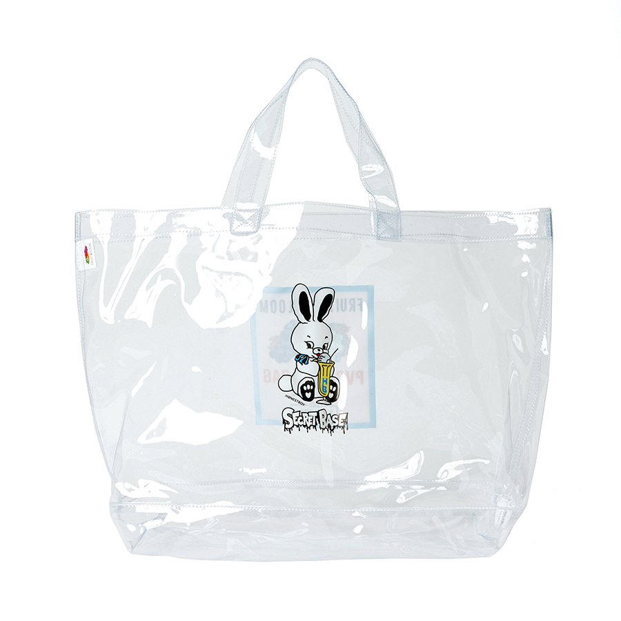 FRUIT OF THE LOOM Χ SECRET BASE Χ HONESTBOY PVC Clear Wide Tote Bag