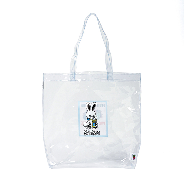 FRUIT OF THE LOOM Χ SECRET BASE Χ HONESTBOY PVC Clear Tote Bag 
