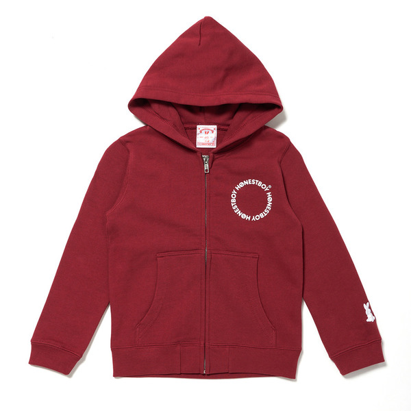 HB College Style Roger Zip Hoodie for Kids 詳細画像 White 2