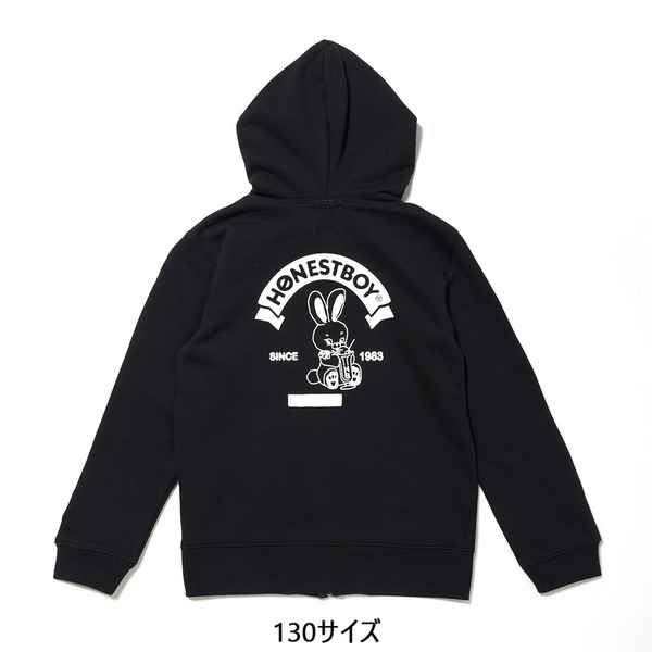 HB College Style Roger Zip Hoodie for Kids 詳細画像 White 4