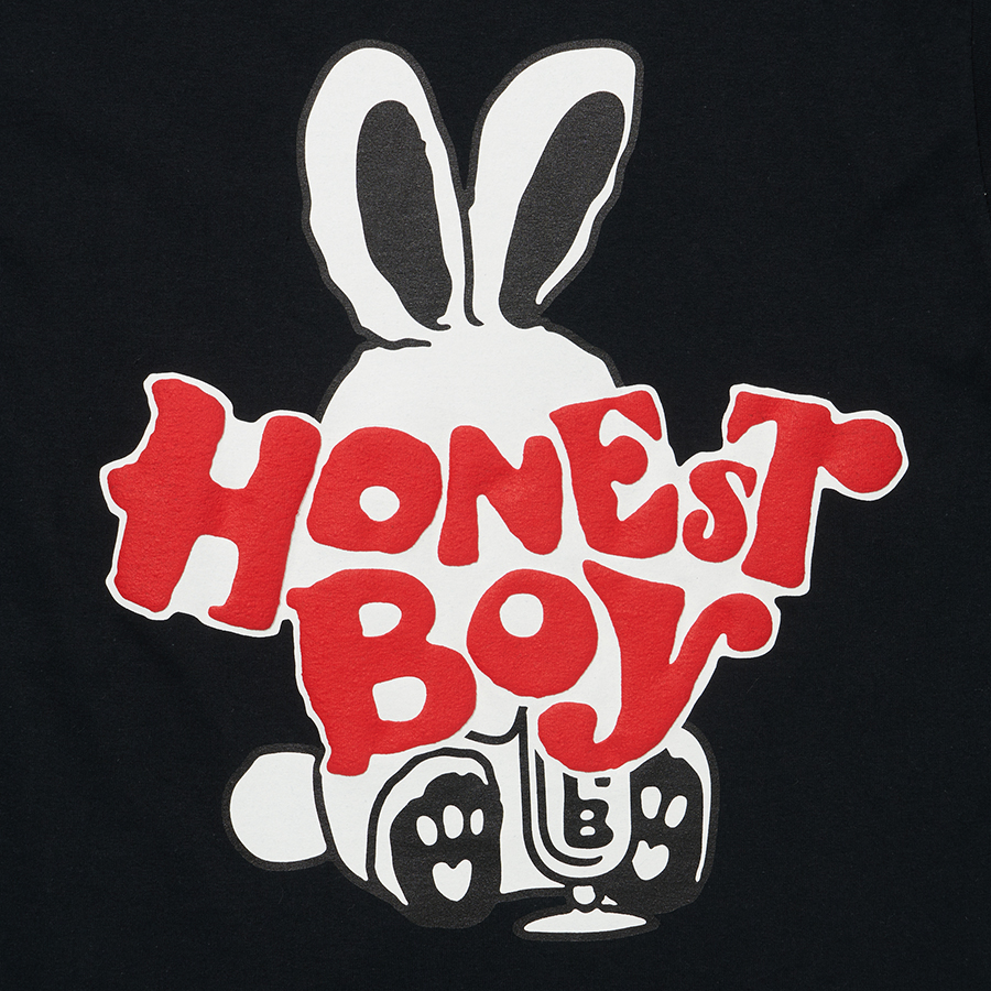 HONESTBOY Logo Rabbit SS Tee 詳細画像 White 2