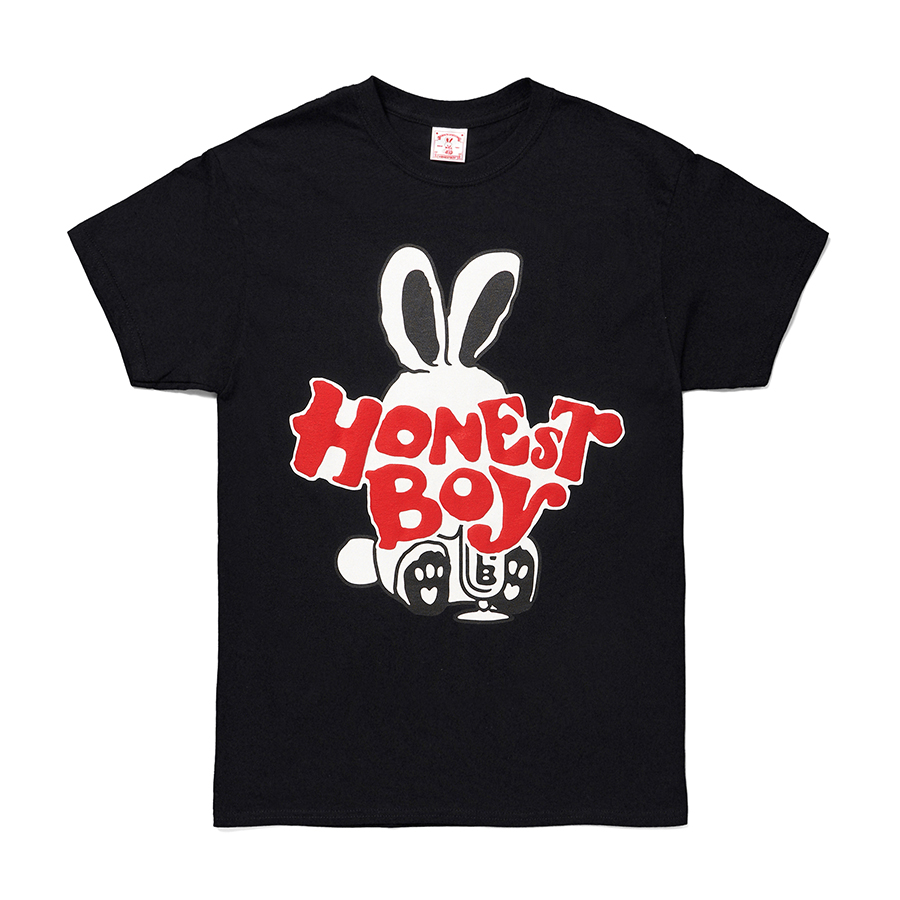 HONESTBOY Logo Rabbit SS Tee 詳細画像 Black 1