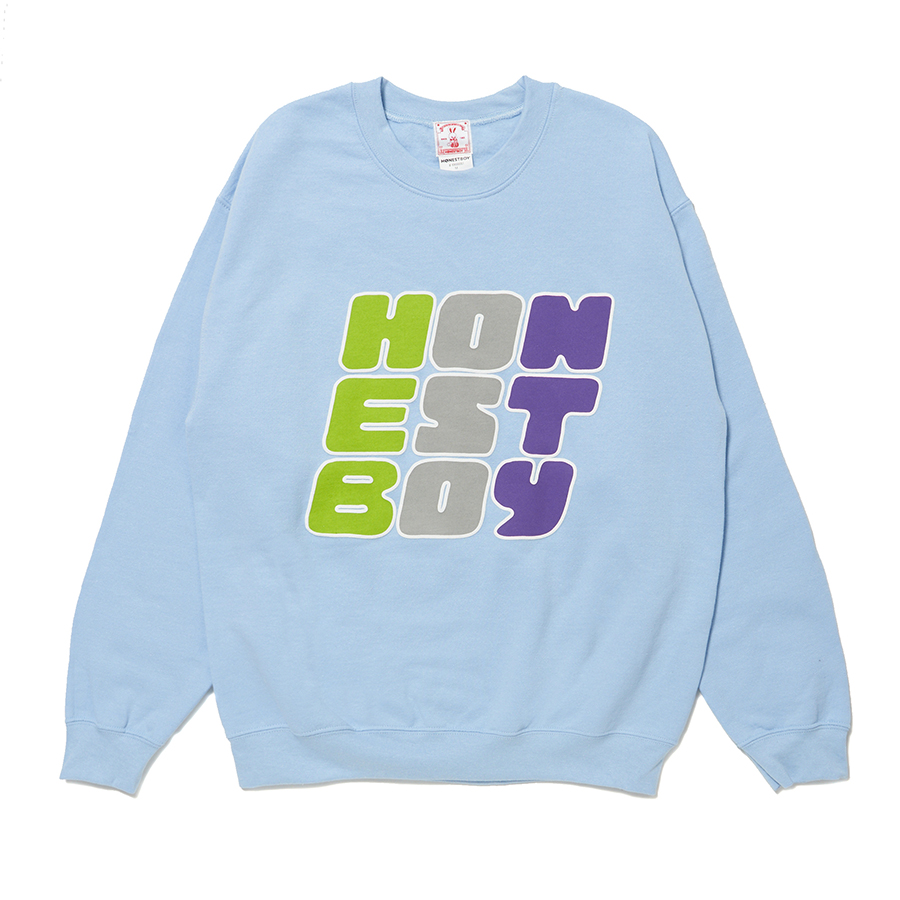 HONESTBOY Block Logo Sweat 詳細画像 Sax 1