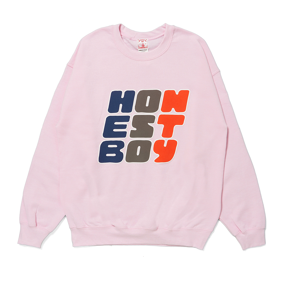 HONESTBOY Block Logo Sweat 詳細画像 Pink 1