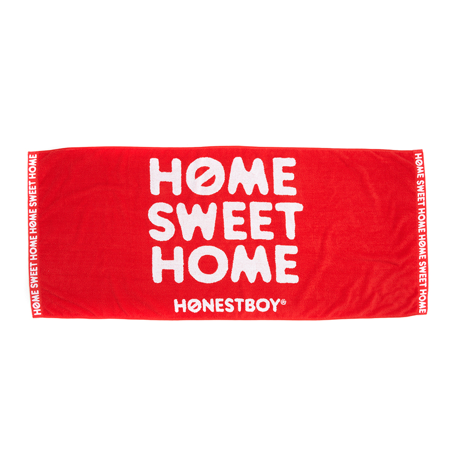 HOME SWEET HOME Towel 詳細画像 Red 1