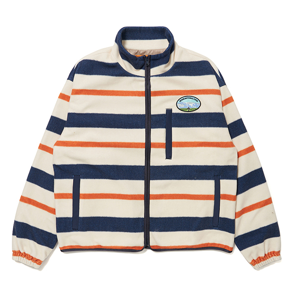 Border Print Fleece Jacket