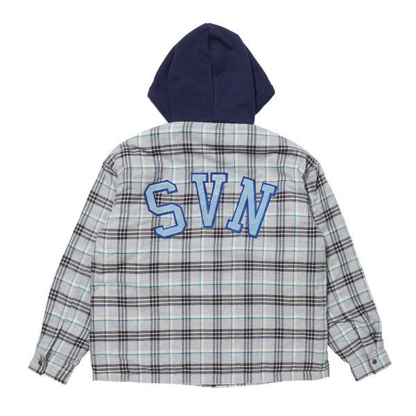 SVN Padding Check Hoodie Shirt 詳細画像 Red 5