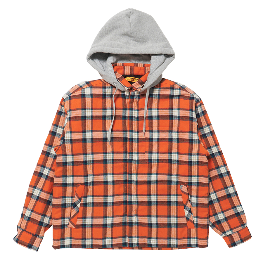 SVN Padding Check Hoodie Shirt 詳細画像 Red 1