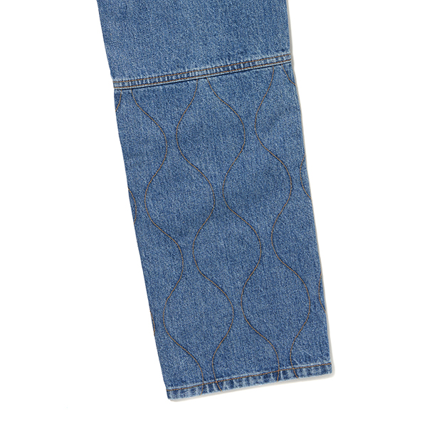 Quilted Stitching Used Denim Pants 詳細画像