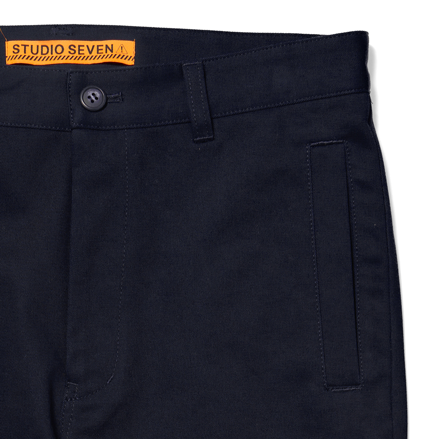 Leather Patch Chino Pants 詳細画像 Navy 14