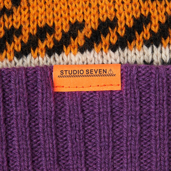 Nordic Pattern Knit Cap 詳細画像 Brown 2