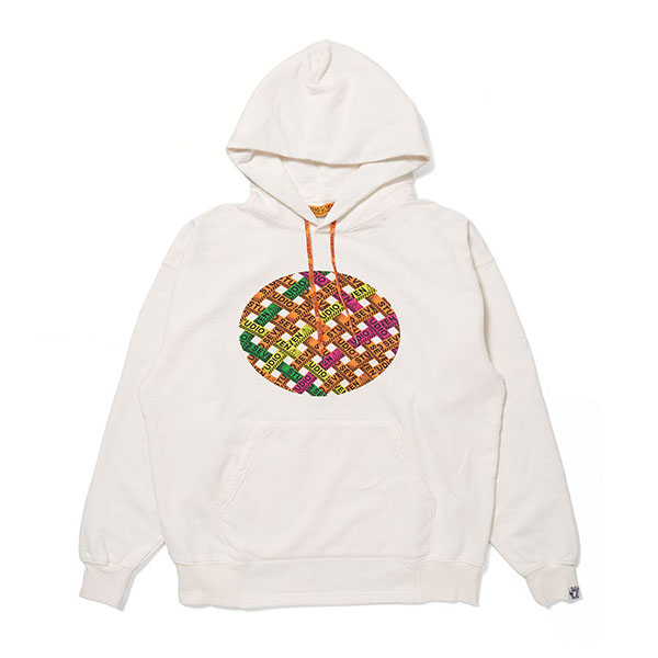 Woven Caution Print Hoodie