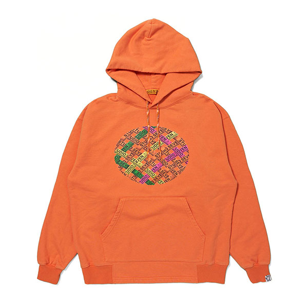 Woven Caution Print Hoodie