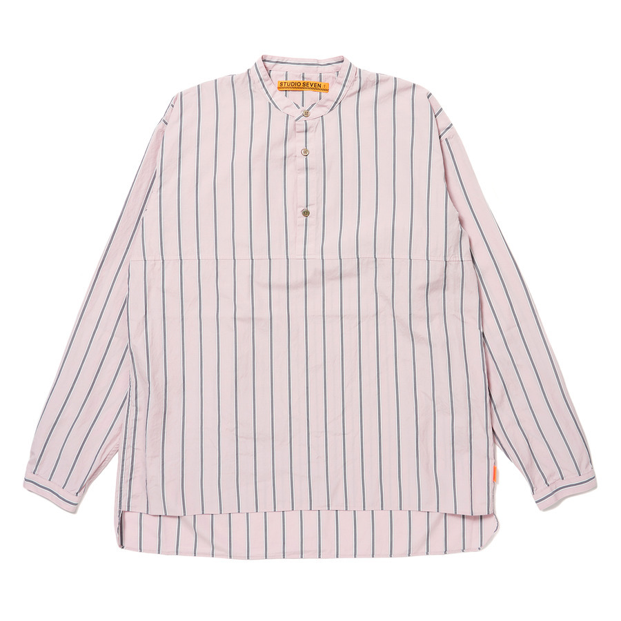 Mao Collar Long Tail Stripe Shirt | STUDIO SEVEN (スタジオ セブン)