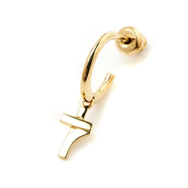 7 Cross Gold Hoop Earrings 詳細画像