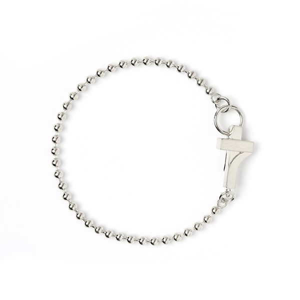 7 Cross Silver Bracelet -Medium-