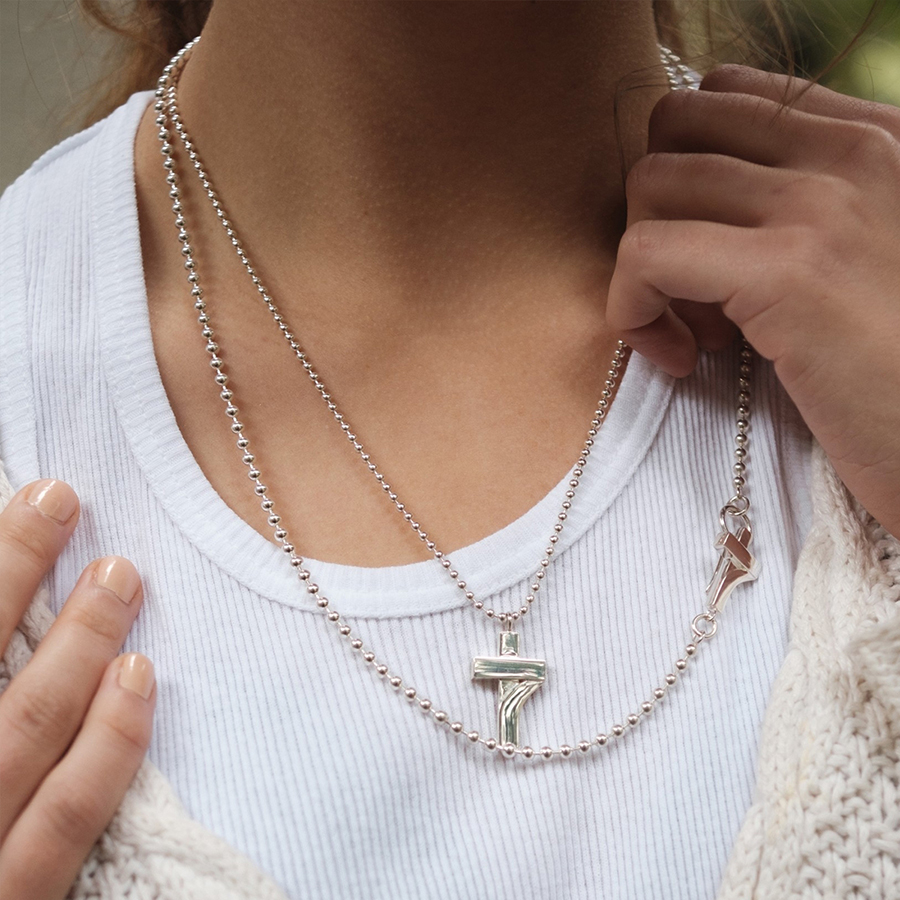 7 Cross Silver Brass Necklace | STUDIO SEVEN (スタジオ セブン)