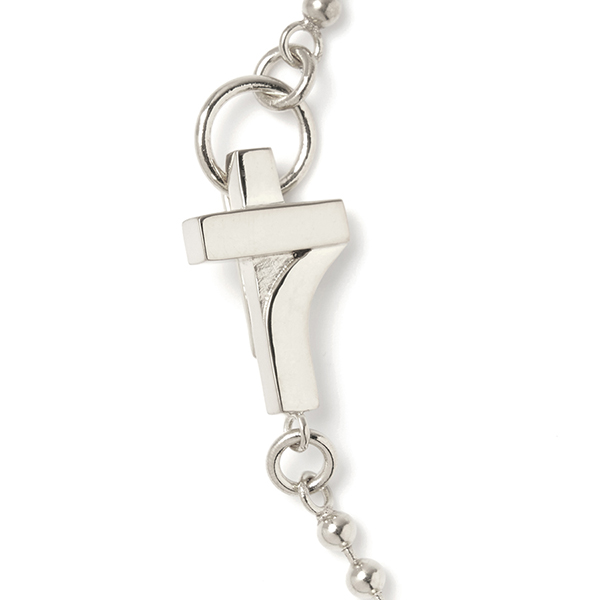 7 Cross Asymmetry Silver Brass Necklace 詳細画像