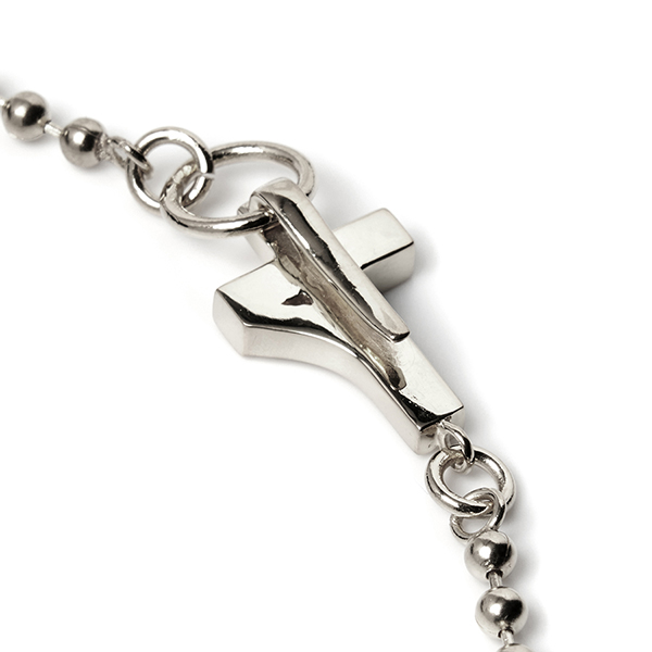 7 Cross Asymmetry Silver Brass Necklace 詳細画像