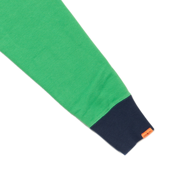 Standcollar Zip Bicolor Sweat Jacket 詳細画像 Green 2