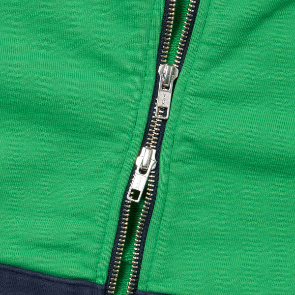 Standcollar Zip Bicolor Sweat Jacket 詳細画像 Green 3