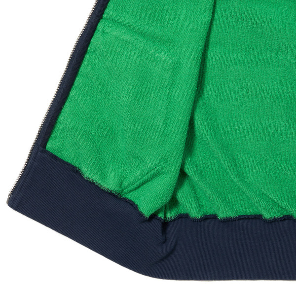 Standcollar Zip Bicolor Sweat Jacket 詳細画像 Green 4