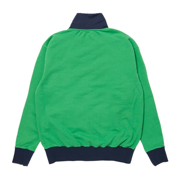 Standcollar Zip Bicolor Sweat Jacket 詳細画像 Green 8