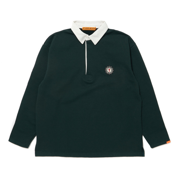 French Terry Rugger Shirt 詳細画像 Deep Green 1