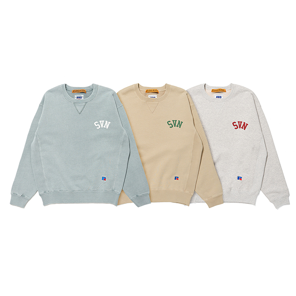 Russell Athletic Χ STUDIO SEVEN SVN Heavy Weight Crew Sweatshirt 詳細画像