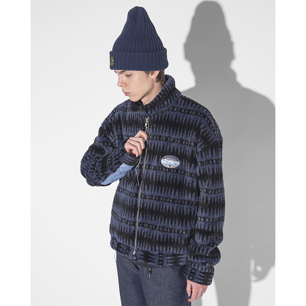Short Length Coral Fleece Zip Shirt Jacket 詳細画像 Navy 15