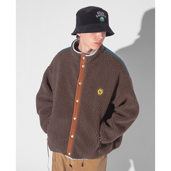 Stand Collar Boa Jacket 詳細画像 Brown 12