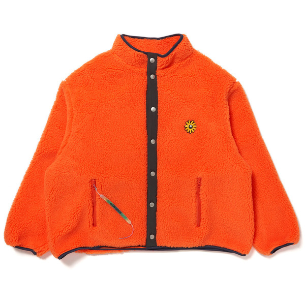 Stand Collar Boa Jacket 詳細画像 Orange 1