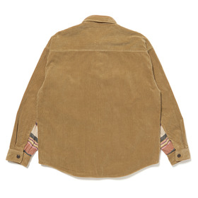 Border Switching Corduroy Shirt Jacket 詳細画像