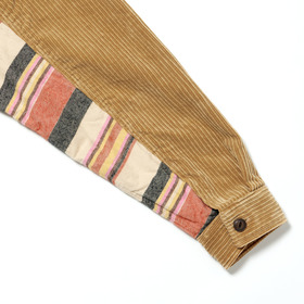 Border Switching Corduroy Shirt Jacket 詳細画像