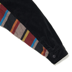 Border Switching Corduroy Shirt Jacket 詳細画像