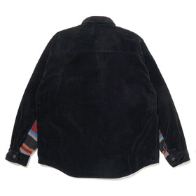Border Switching Corduroy Shirt Jacket 詳細画像