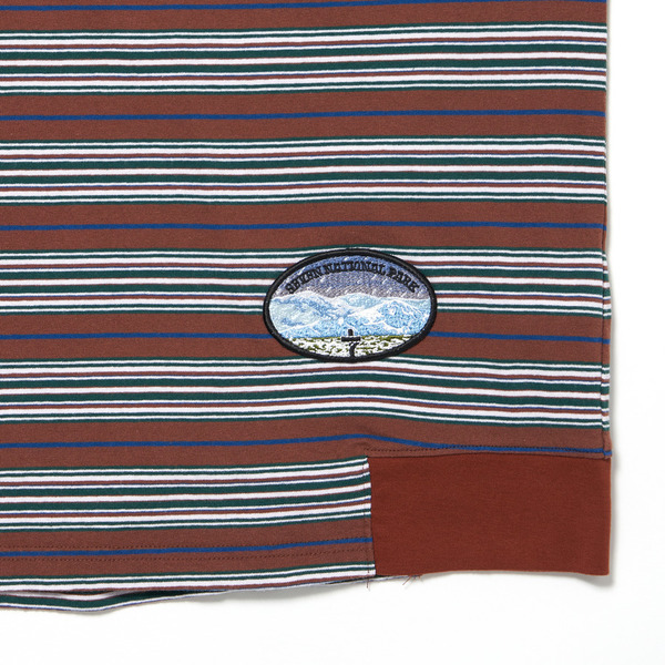 NATIONAL PARK Wappen Multi Color Border LS Tee 詳細画像 Brown 2