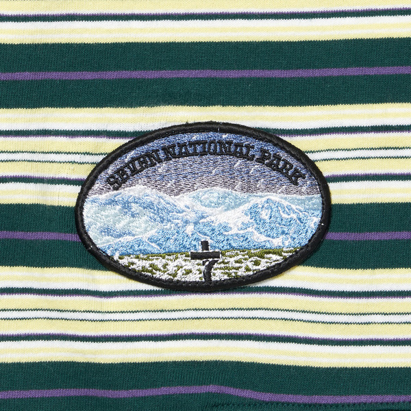 NATIONAL PARK Wappen Multi Color Border LS Tee 詳細画像 Brown 3